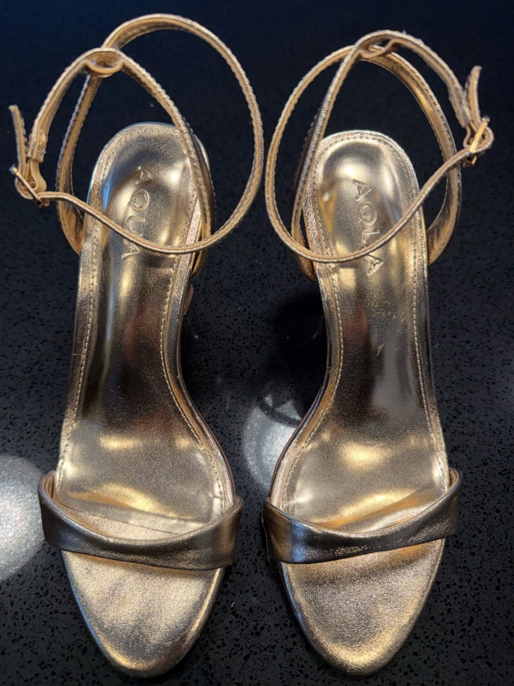 Aqua Darby Heeled Sandal, Excellent Condition, 5.5, Bloomingdales exclusive